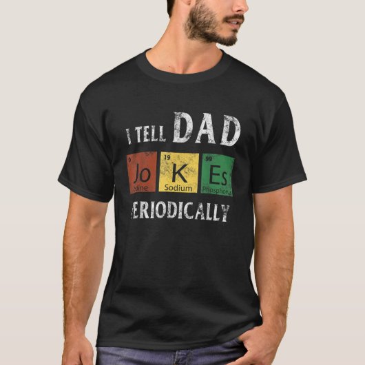 メンズ定期的にパパジョークを言う科学化学者 Tシャツ (正面)