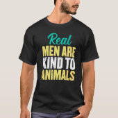 メンズ実在の人は動物のWi救に優しい Tシャツ (正面)