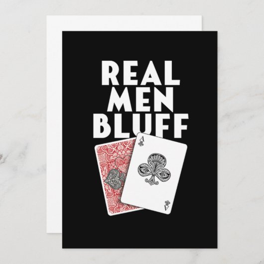 メンズ実在ブラフトランプのポーカープレーヤーギャンブラーギフト 招待状 (正面/裏面)