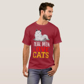 メンズ実在ラブキャッツデザイン Tシャツ (正面フル)