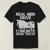 メンズ実在ーはコンクリートミキサーのトラックおもしろいCem Tシャツ (デザイン正面)