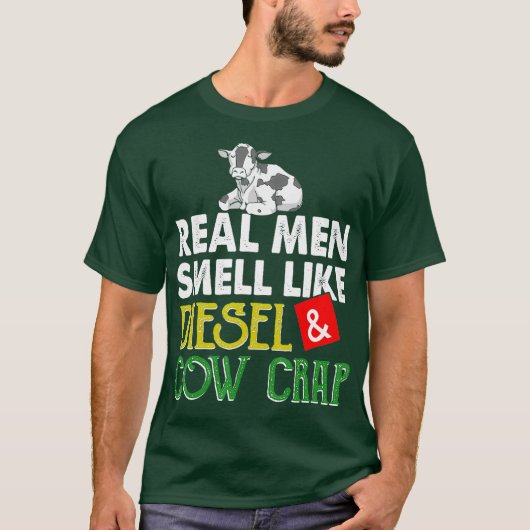 メンズ実在男はディーゼル牛の糞のような臭い –  Tシャツ (正面)