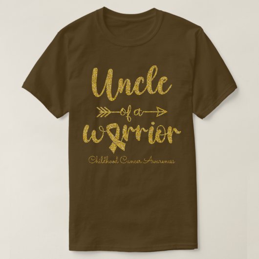 メンズ小児がん認識度戦士の叔父 Tシャツ (デザイン正面)
