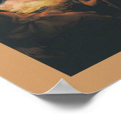 メンズ崇拝シェパード絵画のヴィンテージのポスター ポスター (角)