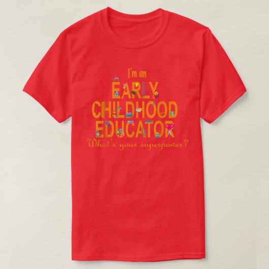 メンズ幼児教育者 Tシャツ (デザイン正面)