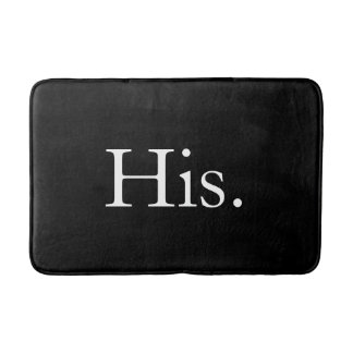 メンズ彼の白黒Typogrpahy バスマット