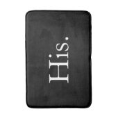 メンズ彼の白黒Typogrpahy バスマット (正面縦)