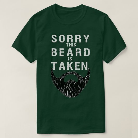 メンズ彼の髭はバレンタインの日TFと認められる Tシャツ (デザイン正面)