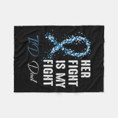 メンズ彼女の戦いは私の戦いT1dパパ1型糖尿病 フリースブランケット (正面(横))