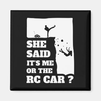 メンズ彼女は私かRc車のおもしろいギフトと言った! マグネット