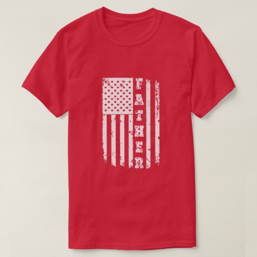 メンズ愛国アメリカ国旗の父の日 – パパThi Tシャツ (デザイン正面)