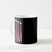 メンズ愛国主義Tシャツ - 7月4日のTシャツ用 コーヒーマグカップ (正面左)