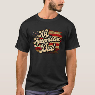 メンズ愛国全米パパアメリカ国旗Juの4日 Tシャツ