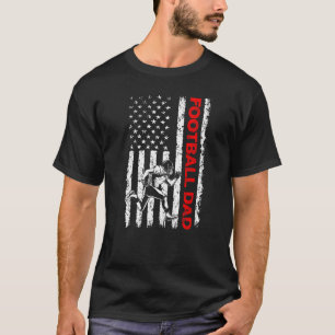 メンズ愛国的なサッカーパパアメリカ国旗の男性の怒り Tシャツ
