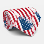 メンズ愛国的な米国国旗のネクタイ ネクタイ (ロール)
