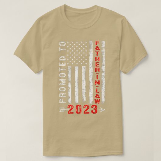 メンズ愛国者はFatherInLaw 2023 USA Amに昇進 Tシャツ (デザイン正面)