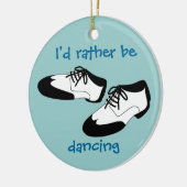 メンズ振動ダンスはIDにむしろ踊っていますスパッツを蹄鉄を打ちます セラミックオーナメント (左)