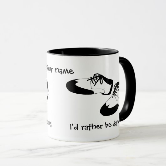 メンズ振動ダンスはIDにむしろ踊っていますスパッツを蹄鉄を打ちます マグカップ (正面右)