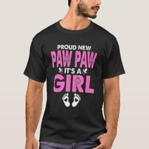 メンズ新誇りを持ったしい前足A女の子ジェンダーFaを明かす Tシャツ