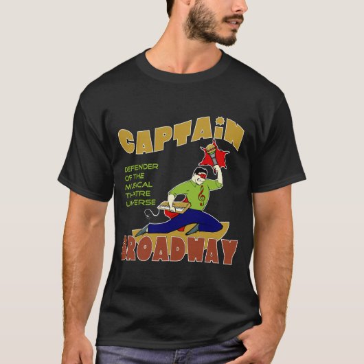 メンズ暗闇のTシャツをBroadway (ライトの皮)監督して下さい Tシャツ (正面)