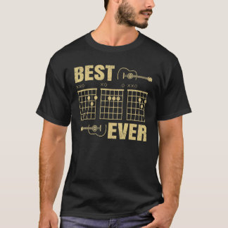 メンズ最高のギターパパエバーギターギタリストパパF Tシャツ