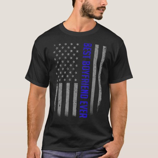 メンズ最高のゴッドファーザー米国国旗 Tシャツ (正面)
