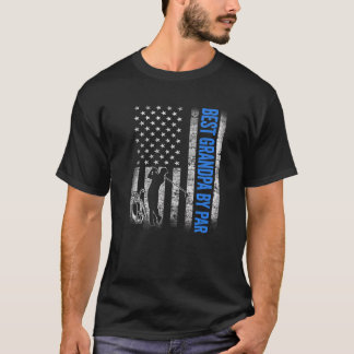 メンズ最高のス・グランパbyパー米国国旗父の tシャツ