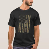 メンズ最高のス・ステプダッド・エバーアメリカ国旗の父の日 Tシャツ (正面)