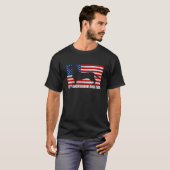 メンズ最高のダッシュントパパエバーアメリカ国旗Tシャツ Tシャツ (正面フル)