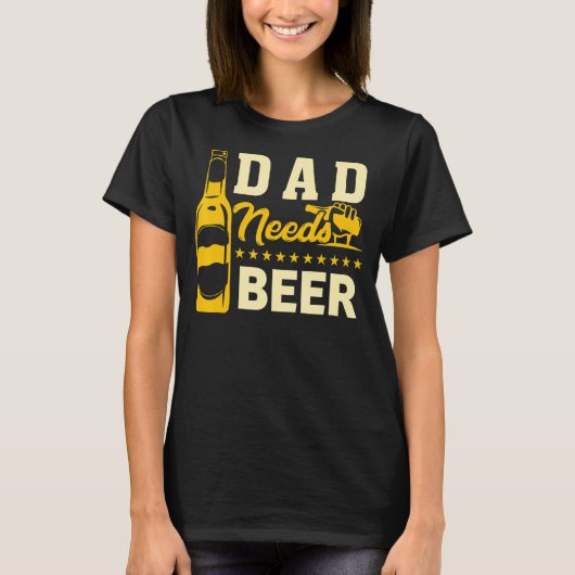 メンズ最高のダディパパがビールを飲むパーティーファースを必要とする Tシャツ (正面)