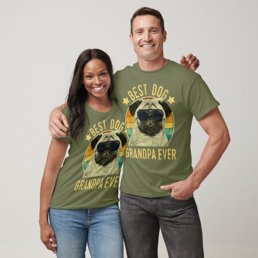 メンズ最高のドググランパエバープグ父の日 Tシャツ