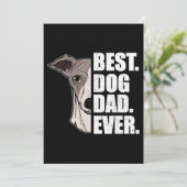 メンズ最高のドッグパパエバーウィペットパパファーズデイギフト サンキューカード (スタンド正面)