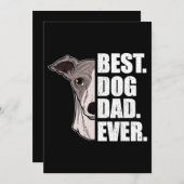 メンズ最高のドッグパパエバーウィペットパパファーズデイギフト サンキューカード (正面/裏面)