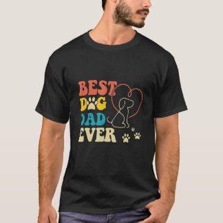 メンズ最高のドッグパパ史上可愛い父親の日皮肉 Tシャツ