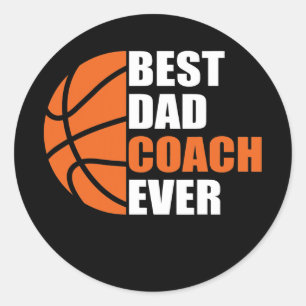 メンズ最高のバスケットルパパコーチEver Father ラウンドシール