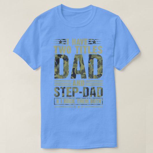 メンズ最高のパパとステpdadcute父親の日の贈り物 tシャツ (デザイン正面)