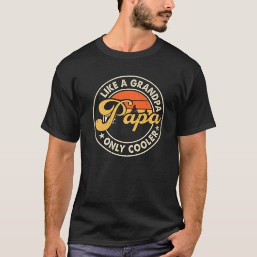 メンズ最高のパパはおもしろい大物のような父親の日 Tシャツ (正面)