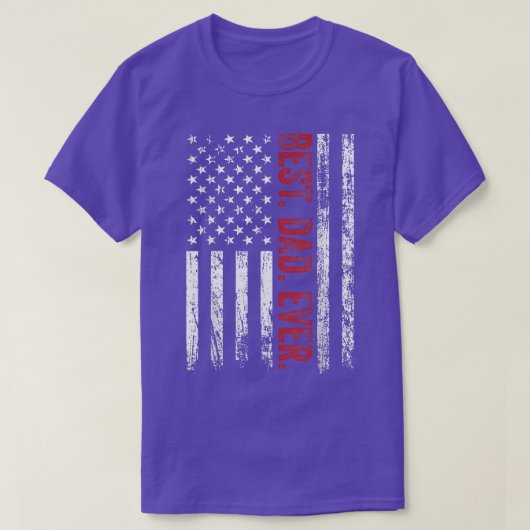 メンズ最高のパパアメリカ合衆国国旗の愛国的な怒り Tシャツ (デザイン正面)