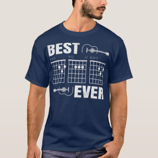 メンズ最高のパパエバーギターコードギタリストパパファス Tシャツ