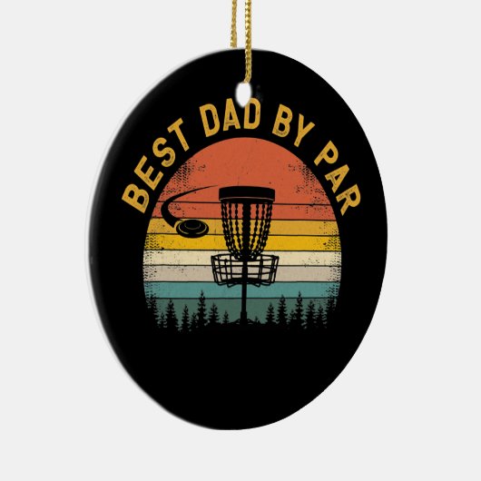 メンズ最高のパパバイパーディスクゴルフパパ父の日 セラミックオーナメント (右)