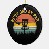 メンズ最高のパパバイパーディスクゴルフパパ父の日 セラミックオーナメント (左)