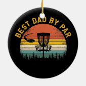 メンズ最高のパパバイパーディスクゴルフパパ父の日 セラミックオーナメント (裏面)