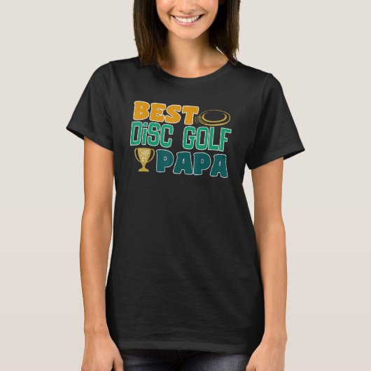 メンズ最高のパパバイパーディスクゴルフ Tシャツ (正面)