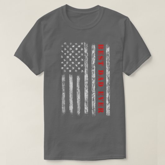 メンズ最高のパパ常ヴィンテージアメリカ国旗の父親 Tシャツ (デザイン正面)