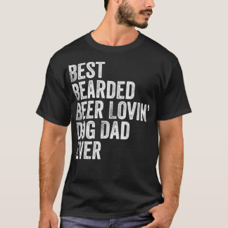 メンズ最高のベアドビールロビンドッグパパ Tシャツ