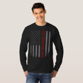 メンズ最高のボーナスパパフェスのアメリカ国旗 Tシャツ (正面フル)