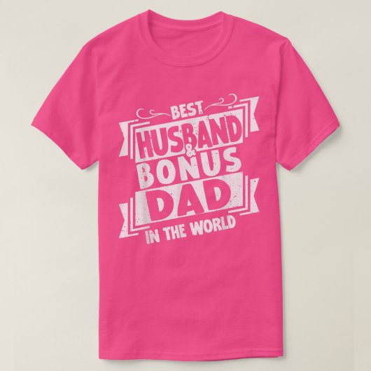 メンズ最高のボーナスパパ&夫in世界の父' tシャツ (デザイン正面)