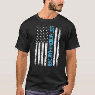 メンズ最高のメンズ法の父Jの米国国旗4日 Tシャツ