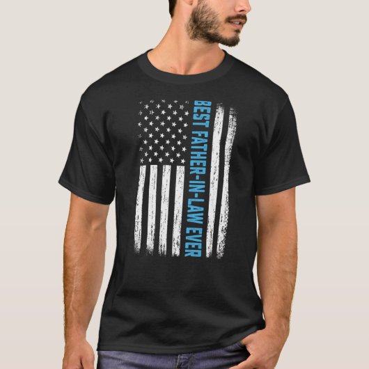 メンズ最高のメンズ法の父Jの米国国旗4日 Tシャツ (正面)