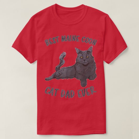 メンズ最高のメーヌクーンパパエバーファーザーキャットパパメイン Tシャツ (デザイン正面)